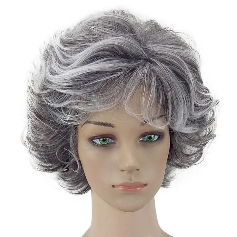 Wig Silver White Mixed Color Fashionable Curly Hair Cover Realistic Curly Hair Rose Net
Wig Silver White Mixed Color Fashionable Curly Hair Cover Realistic Curly Hair Rose Net