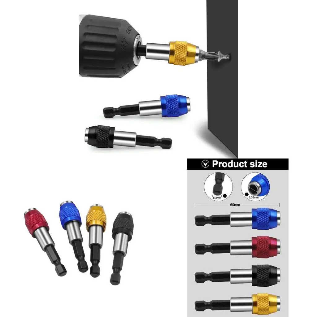 Self-locking Design Drill Bit Extender with Universal 1/4” Quick Off Bit Holder Shank Drill Bit Extension
Self-locking Design Drill Bit Extender with Universal 1/4” Quick Off Bit Holder Shank Drill Bit Extension