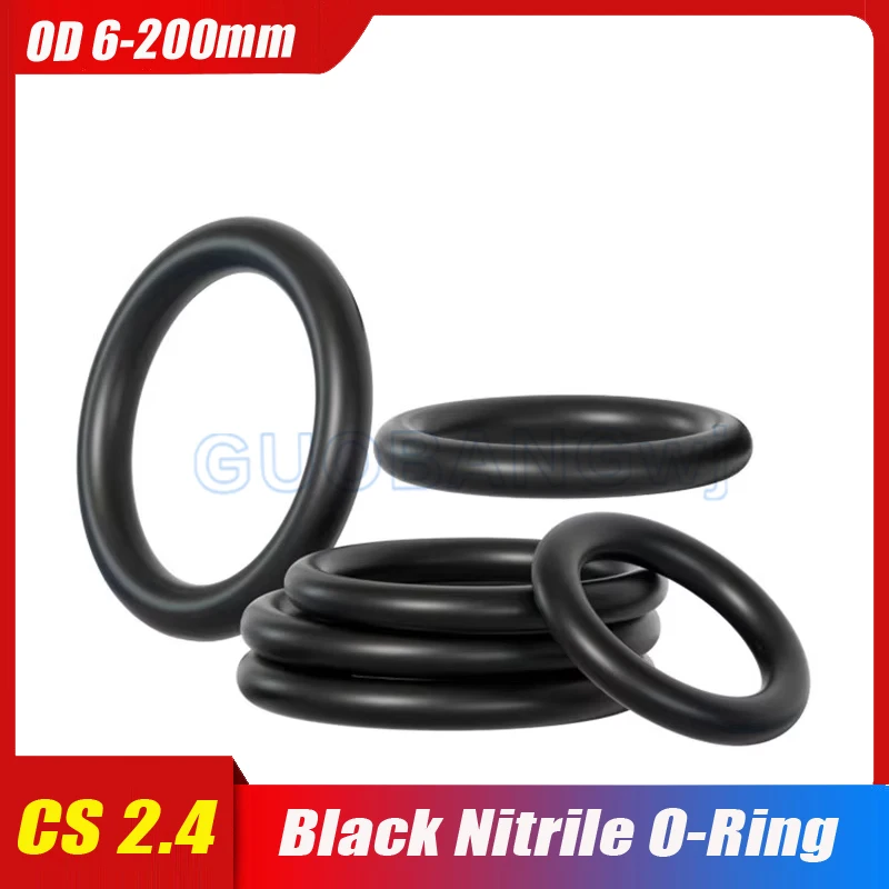 Black Nitrile Rubber Silicone Rubber O-Ring Group Seal Ring Gasket Cs 2.4mm OD 6/7-200mm High Pressure Repair Oil Belt Seal Ring
Black Nitrile Rubber Silicone Rubber O-Ring Group Seal Ring Gasket Cs 2.4mm OD 6/7-200mm High Pressure Repair Oil Belt Seal Ring