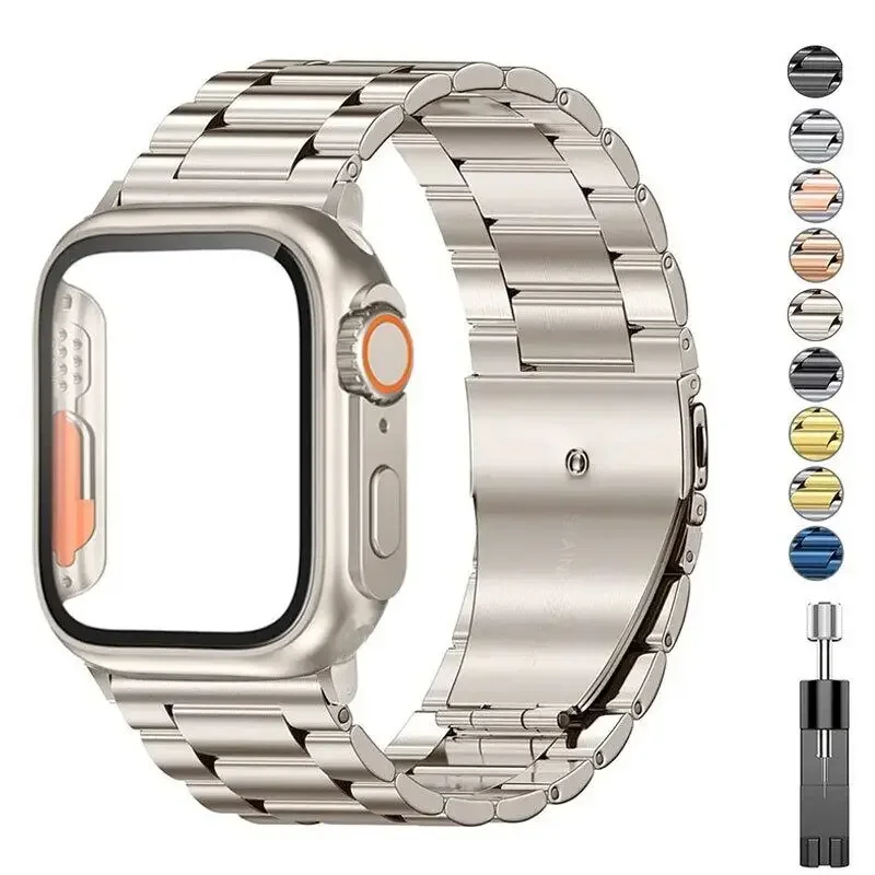 Ремешок из нержавеющей стали + крышка из поликарбоната + стекло для Apple Watch чехол 8 7 6 5 4 3 45 мм 44 мм 42 мм 38 мм Обновление внешнего вида IWatch Ultra 49 мм
Ремешок из нержавеющей стали + крышка из поликарбоната + стекло для Apple Watch чехол 8 7 6 5 4 3 45 мм 44 мм 42 мм 38 мм Обновление внешнего вида IWatch Ultra 49 мм