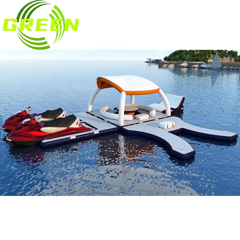 GREEN Inflatable Water Pool Float Jet Ski Floating Dock Platform bar Beach Float Platforms with Tent
GREEN Inflatable Water Pool Float Jet Ski Floating Dock Platform bar Beach Float Platforms with Tent