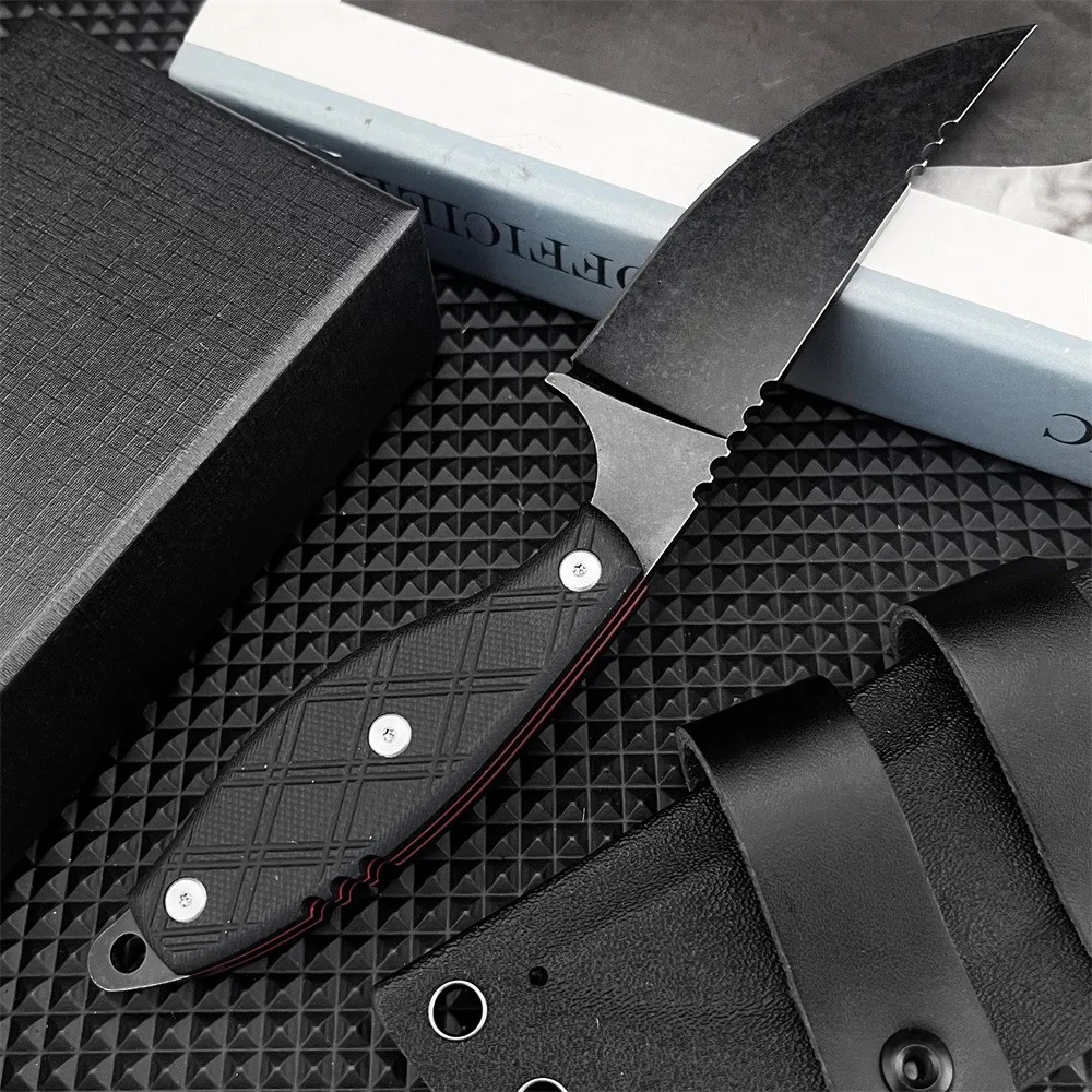 Durable Fixed Blade Knife with 8Cr13MoV Blade and G10 Handle Outdoor Fishing Cutting Jungle Hunting Hiking Tool with Sheath
Durable Fixed Blade Knife with 8Cr13MoV Blade and G10 Handle Outdoor Fishing Cutting Jungle Hunting Hiking Tool with Sheath