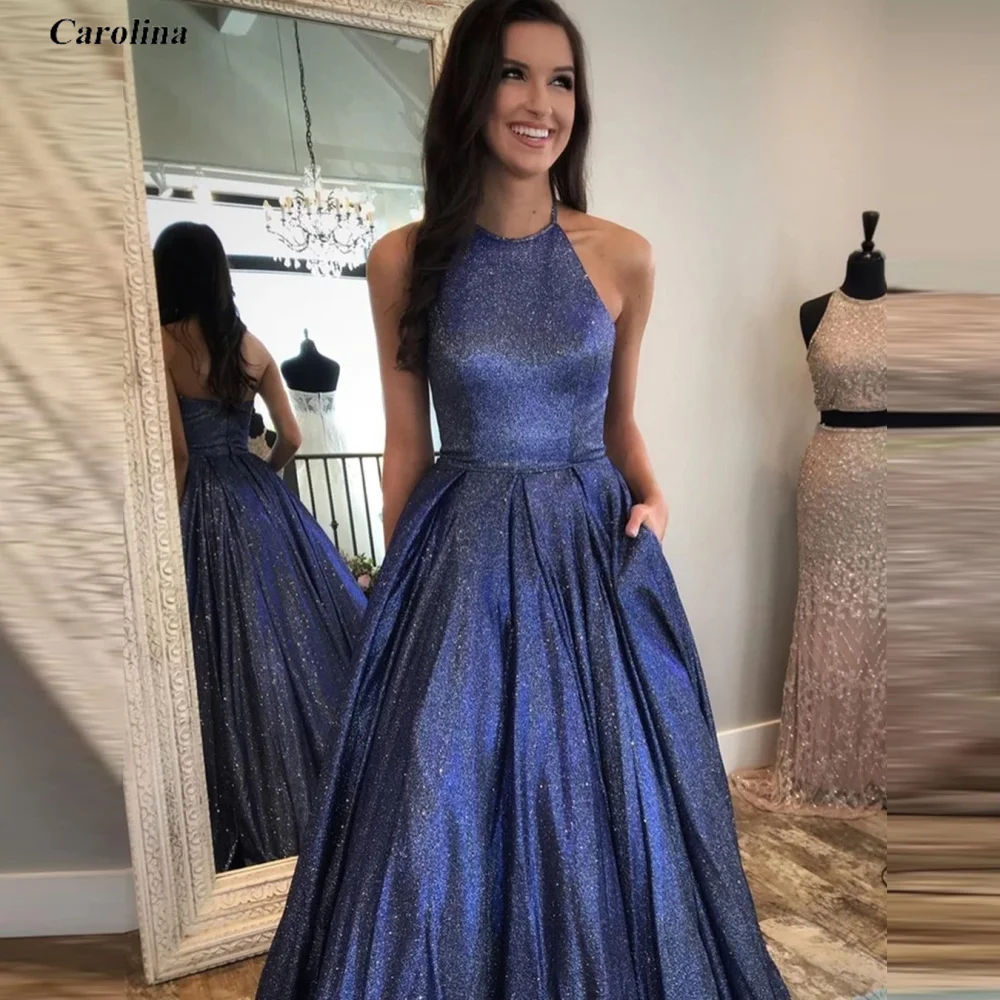 Halter Neck Prom Gown A-Line Satin Backless Sleeveless Occasion Dress Robe De Soirée Women Elegant Long Evening Party Dress
Halter Neck Prom Gown A-Line Satin Backless Sleeveless Occasion Dress Robe De Soirée Women Elegant Long Evening Party Dress