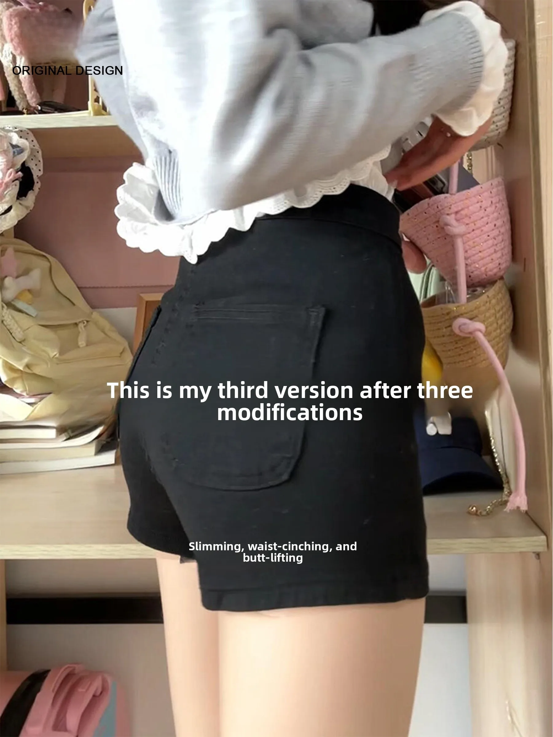 Black American Retro Slim Fit Denim Shorts Women's Summer Hot Pants High Waist Button Closure Casual High Waist Pocket Detail...
Black American Retro Slim Fit Denim Shorts Women's Summer Hot Pants High Waist Button Closure Casual High Waist Pocket Detail...