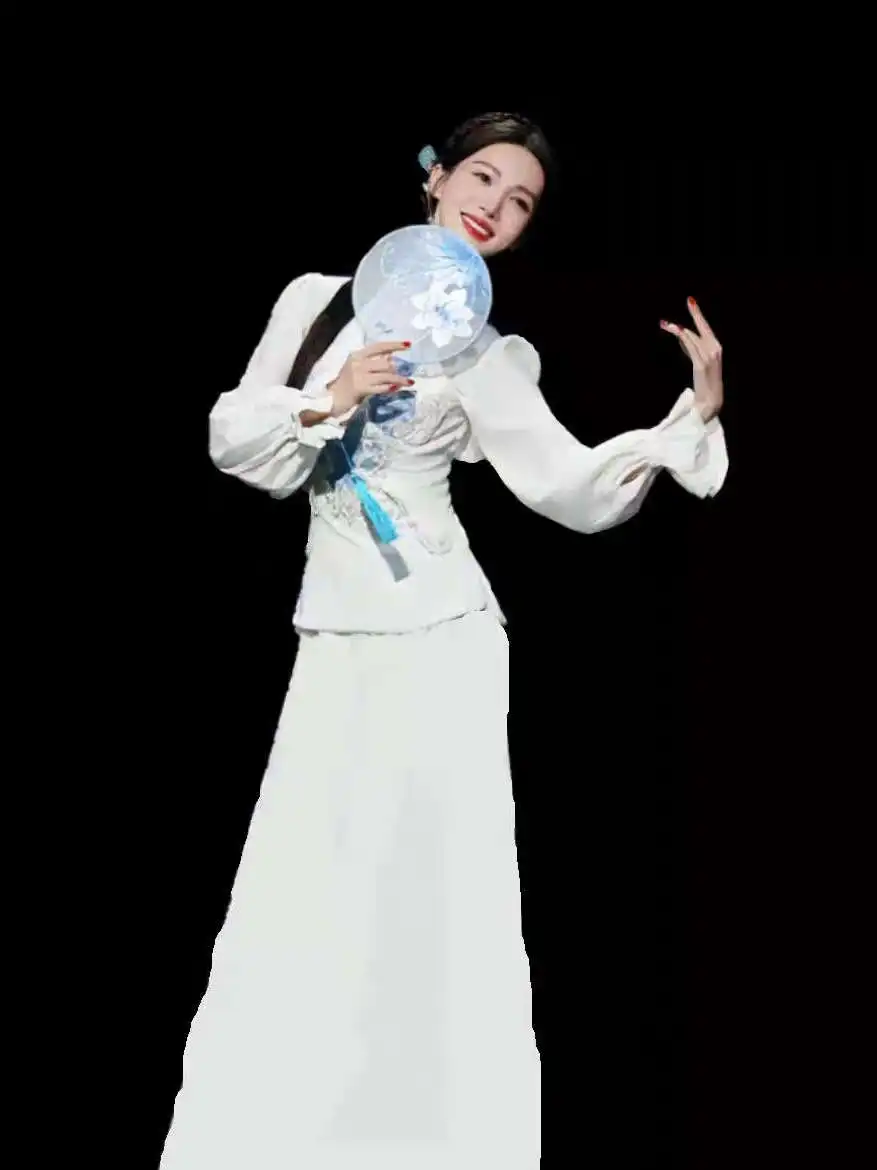 Elegant Women's Dance Costume Group Practice Outfit Art Exam Performance Dress Chinese Porcelain Print Flowing Style
Elegant Women's Dance Costume Group Practice Outfit Art Exam Performance Dress Chinese Porcelain Print Flowing Style