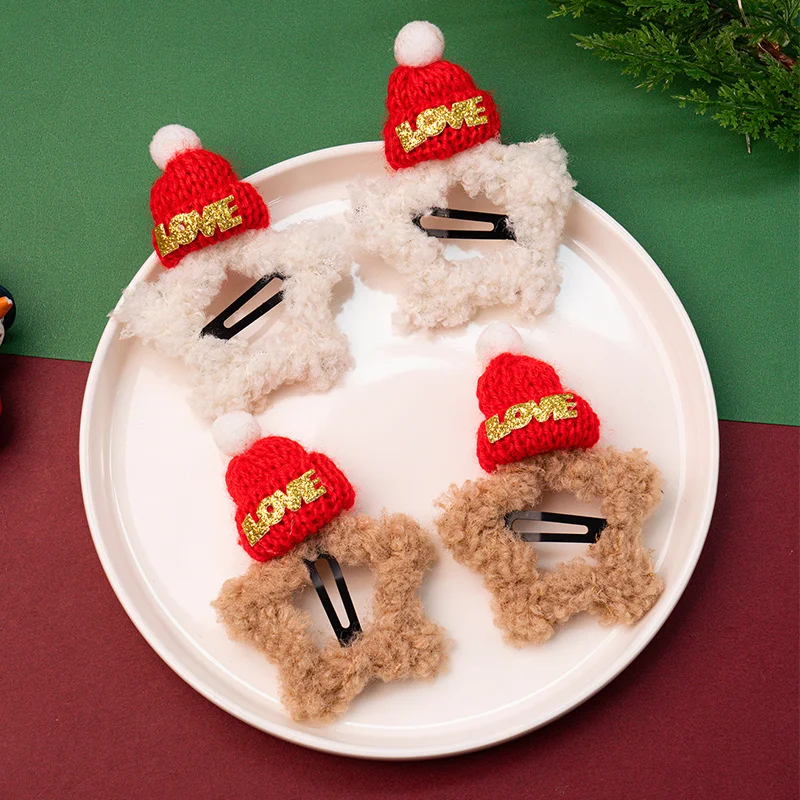 2Pcs Christmas Hair Clips Cute Santa Hat Hairpins Cartoon Hair Accessories Xmas Knit Hair Clips for Kids Women Girls Party Gift
2Pcs Christmas Hair Clips Cute Santa Hat Hairpins Cartoon Hair Accessories Xmas Knit Hair Clips for Kids Women Girls Party Gift