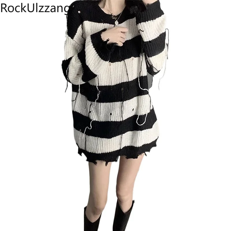 Ripped Hole Tassel Knitwear Sweater Top Long Sleeve Pullover Fall Women Knitted Knit Plus Size harajuku streetwear y2k grunge
Ripped Hole Tassel Knitwear Sweater Top Long Sleeve Pullover Fall Women Knitted Knit Plus Size harajuku streetwear y2k grunge