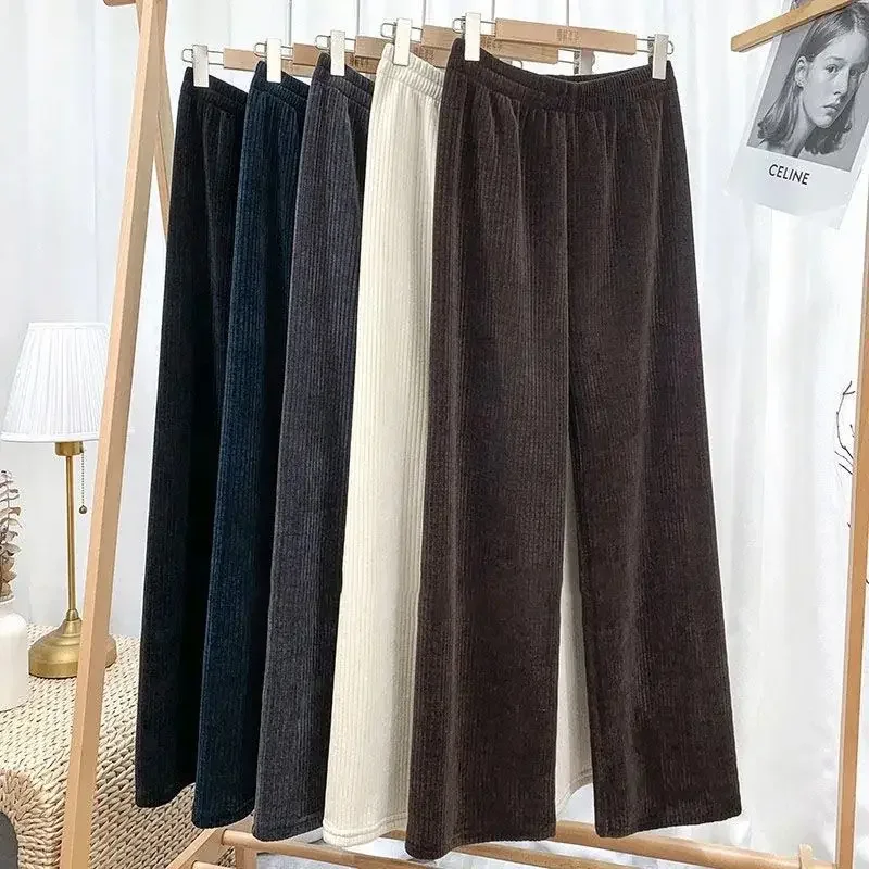 Autumn Winter New Style Plus Velvet High Waist Drape Thin Straight Loose Casual Mopping Trousers Wide Leg Pants
Autumn Winter New Style Plus Velvet High Waist Drape Thin Straight Loose Casual Mopping Trousers Wide Leg Pants
