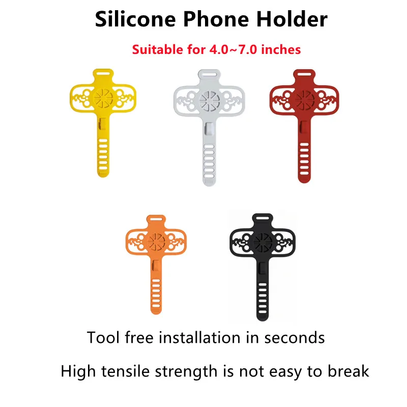 Universal Silicone Bike Phone Holder - Motorcycle Handlebar Bracket Stand for 4-7 Inch Phones Bicycle Accessory
Universal Silicone Bike Phone Holder - Motorcycle Handlebar Bracket Stand for 4-7 Inch Phones Bicycle Accessory