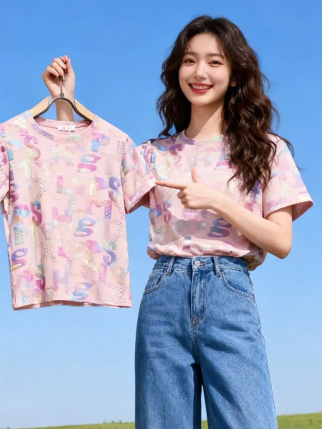 Loose Short Sleeve T-Shirt Women's Korean Style Casual Fashion Summer Top plus Size Shoulder Line Matching Versatile Design
Loose Short Sleeve T-Shirt Women's Korean Style Casual Fashion Summer Top plus Size Shoulder Line Matching Versatile Design