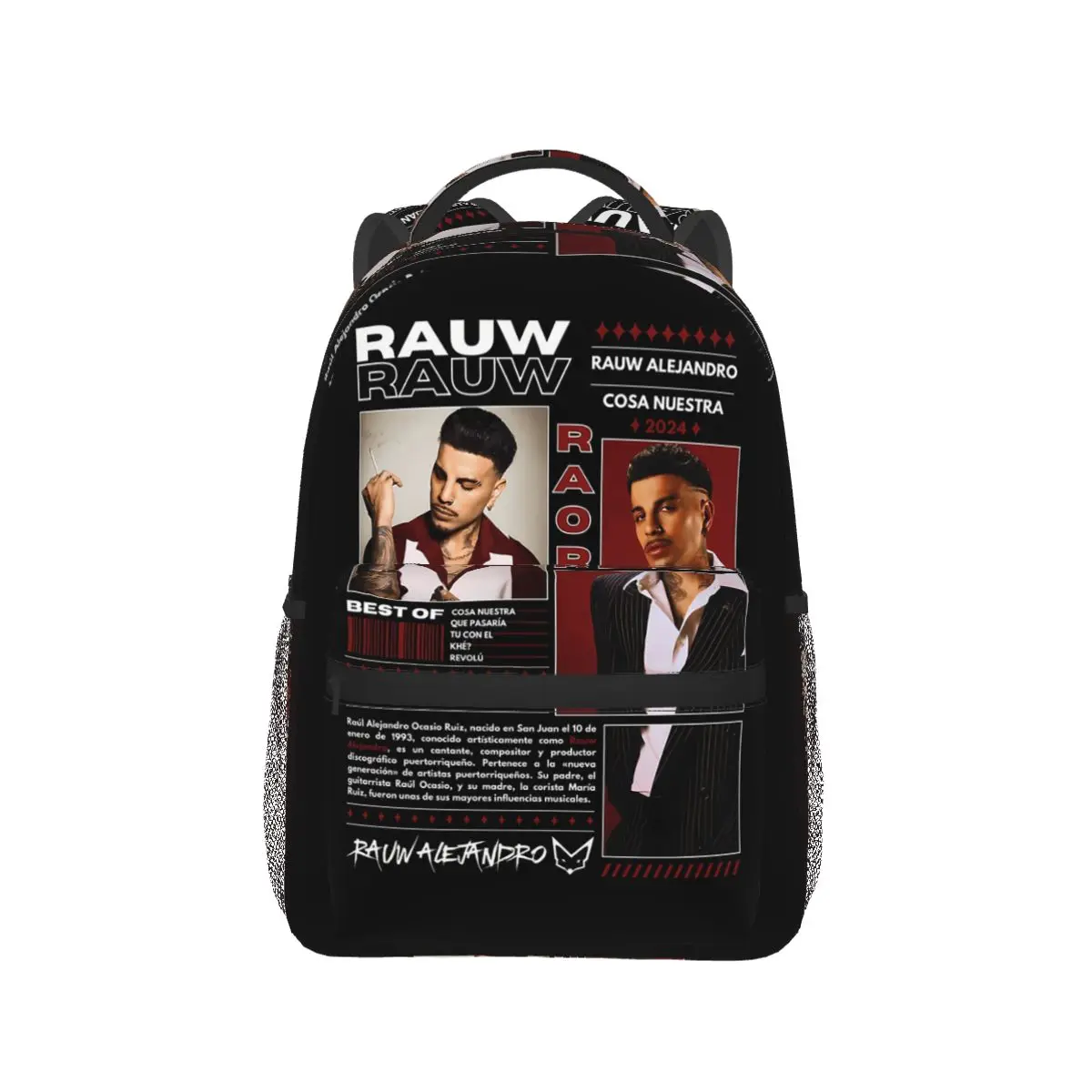Rauw Alejandro Raor Backpack Hot Sale Daypack Large Capacity Children BookBag School Bag Shoulder Bags for Men Women
Rauw Alejandro Raor Backpack Hot Sale Daypack Large Capacity Children BookBag School Bag Shoulder Bags for Men Women