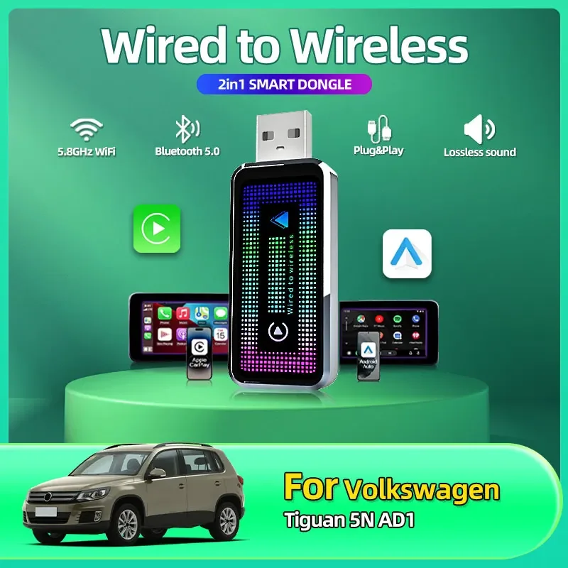 2025 New Wireless Carplay Adapter Android Auto 2in1 Smart Box WIFI BT Auto Connect For Volkswagen Tiguan 5N AD1
2025 New Wireless Carplay Adapter Android Auto 2in1 Smart Box WIFI BT Auto Connect For Volkswagen Tiguan 5N AD1
