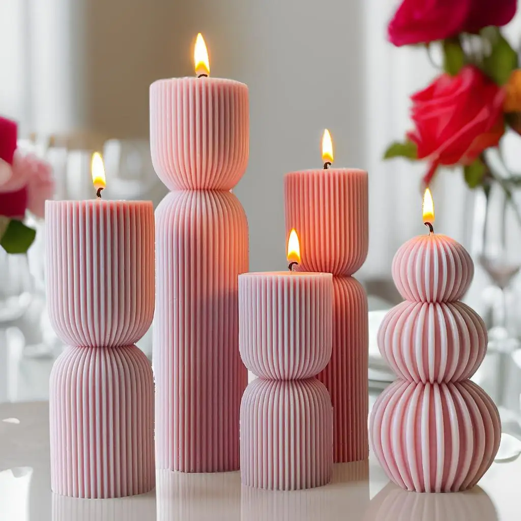 DIY Candlestick Mold Ornaments Knot Column Silicone Mold Three-dimensional Striped Column Aromatherapy Candle
DIY Candlestick Mold Ornaments Knot Column Silicone Mold Three-dimensional Striped Column Aromatherapy Candle