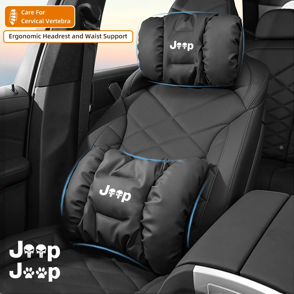 Car Seat Headrest/Lumbar Support Car Neck Pillow Waist Cushion Support For Jeep Renegade Compass Wrangler JK JL Grand Cherokee
Car Seat Headrest/Lumbar Support Car Neck Pillow Waist Cushion Support For Jeep Renegade Compass Wrangler JK JL Grand Cherokee