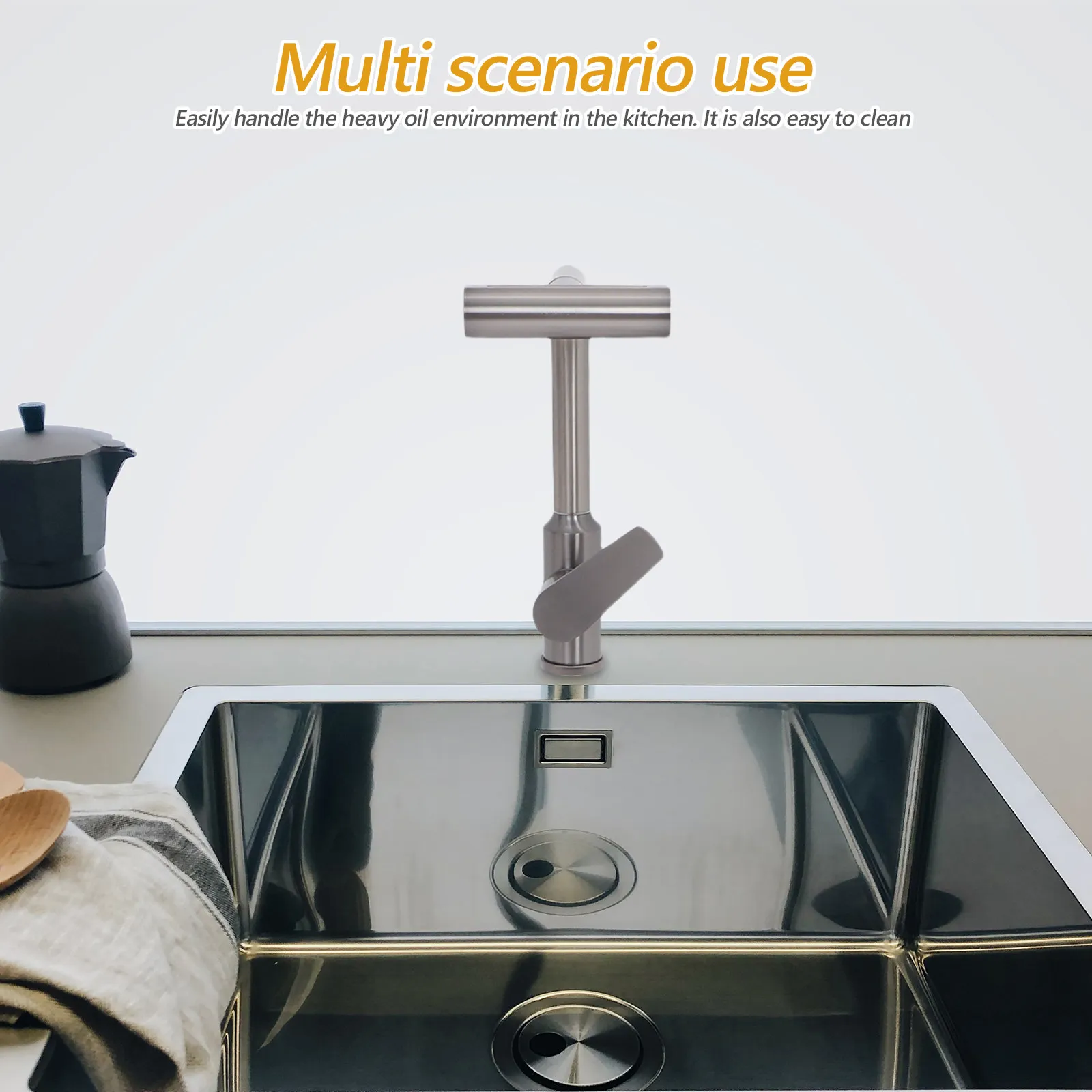 Stainless Steel Kitchen Faucet Modern Pull Down Sprayer 4 Mode Waterfall Outlet Hot Cold Mixer Tap 360 Swivel Sink Faucet
Stainless Steel Kitchen Faucet Modern Pull Down Sprayer 4 Mode Waterfall Outlet Hot Cold Mixer Tap 360 Swivel Sink Faucet