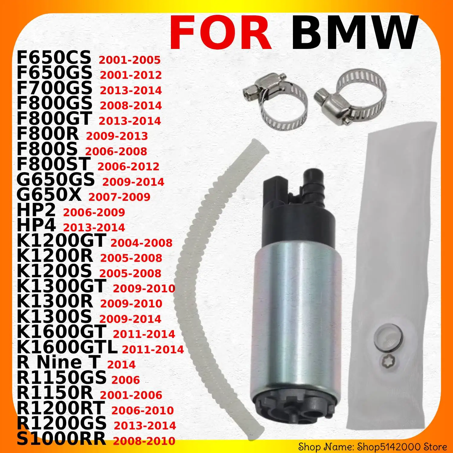 Motorcycle Fuel Pump For BMW F650CS F650GS F700GS F800GS F800GT F800R F800S F800ST K1200GT K1200R K1300GT K1600GT R1150R R1200GS
Motorcycle Fuel Pump For BMW F650CS F650GS F700GS F800GS F800GT F800R F800S F800ST K1200GT K1200R K1300GT K1600GT R1150R R1200GS