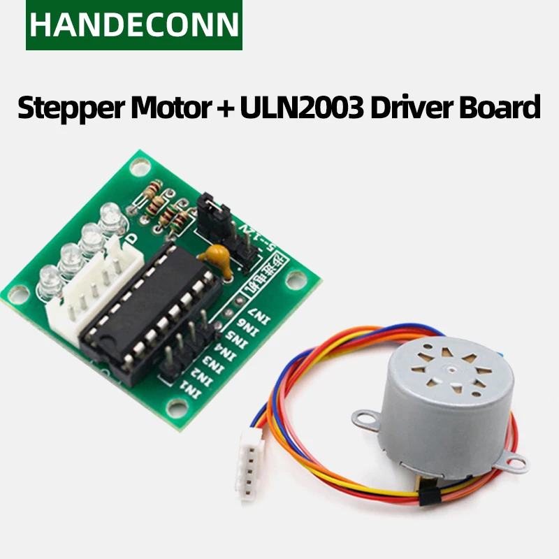 28BYJ48 Stepper Motor + ULN2003 Driver Board, 4-Phase, 5-Wire, 5V/12V DC Gear Motor Module
28BYJ48 Stepper Motor + ULN2003 Driver Board, 4-Phase, 5-Wire, 5V/12V DC Gear Motor Module