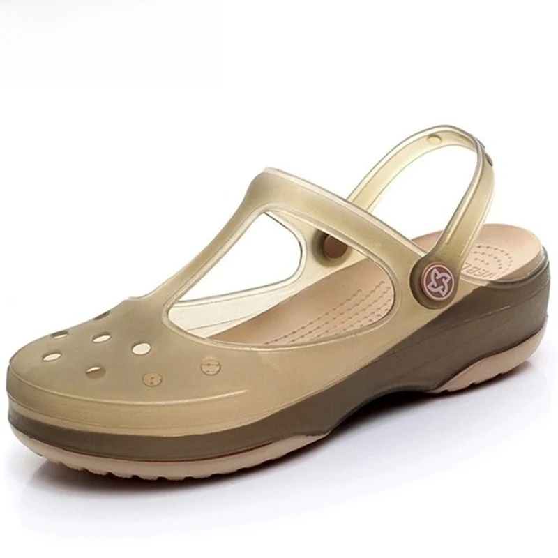 Thick Bottom Flat Heel Jelly Slippers Women's Outdoor Beach Sandals Summer Hollow out Slip-On Casual Comfortable Home Slippers
Thick Bottom Flat Heel Jelly Slippers Women's Outdoor Beach Sandals Summer Hollow out Slip-On Casual Comfortable Home Slippers