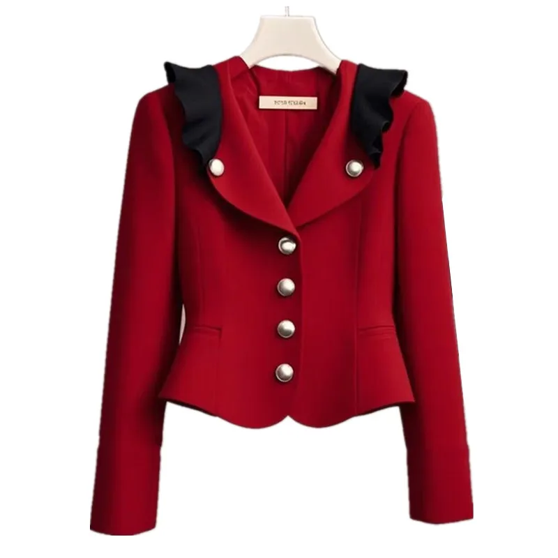 Women Casual Loose Red Coat Autumn Fashion Single-Breasted Warm Jacket 2025 New Long Sleeve Clothing Short Outwear Female T1147
Women Casual Loose Red Coat Autumn Fashion Single-Breasted Warm Jacket 2025 New Long Sleeve Clothing Short Outwear Female T1147