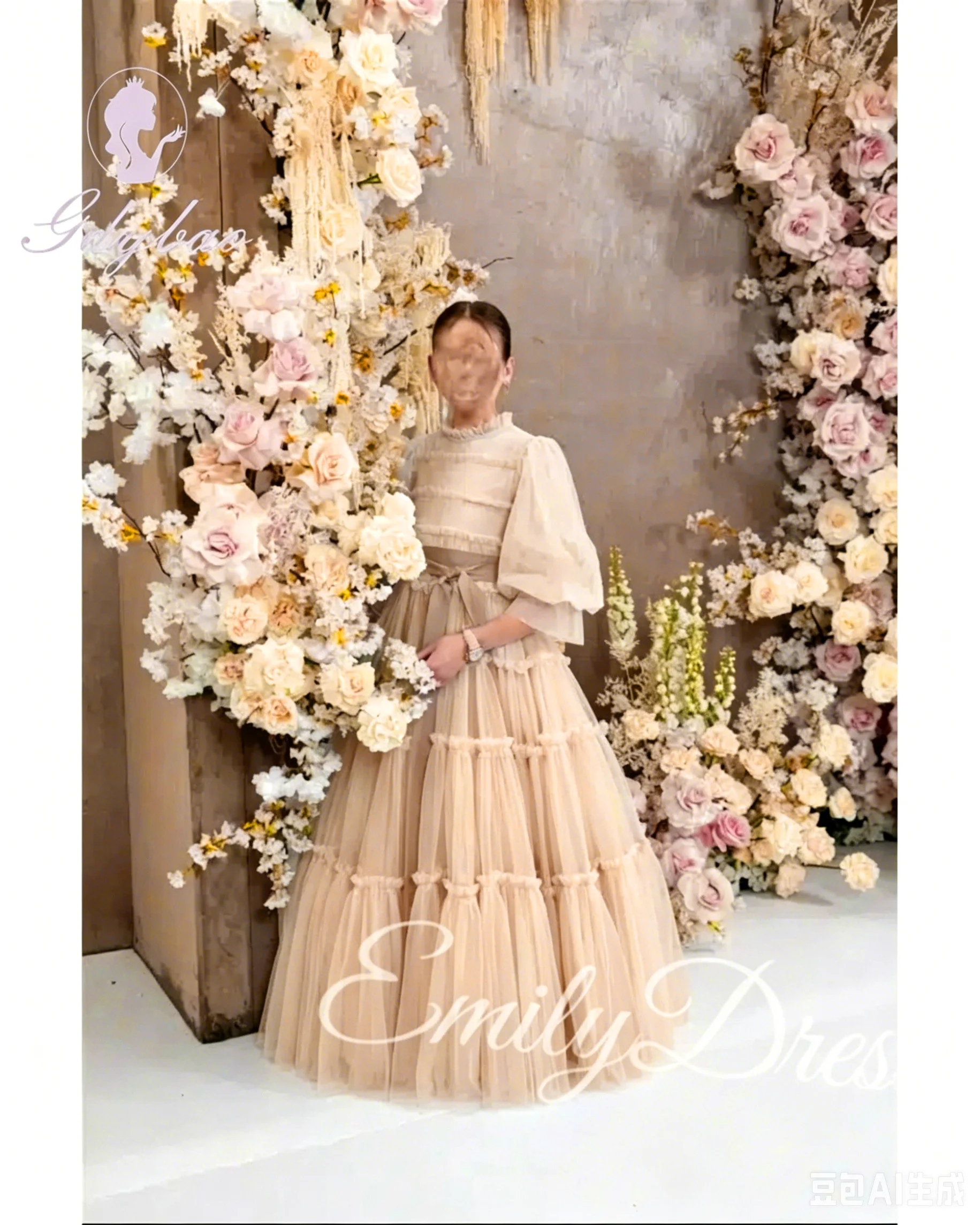 Stunning Sister of Bride Custom Champagne Flower Girl Dress For Wedding Tulle High Waist With Belt Kids Birthday Ball Teen Gown
Stunning Sister of Bride Custom Champagne Flower Girl Dress For Wedding Tulle High Waist With Belt Kids Birthday Ball Teen Gown