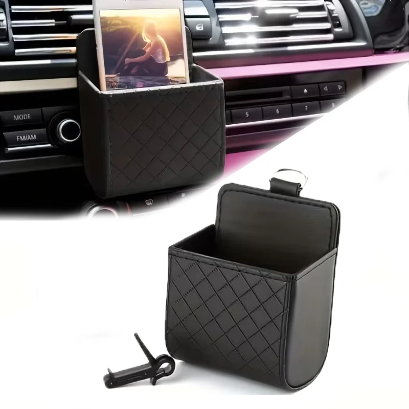 1pc Car Storage Bag Car Air Outlet Debris Bag For Mobile Phone Key Sunglasses Vent Dashboard Tidy Hanging Organizer Box
1pc Car Storage Bag Car Air Outlet Debris Bag For Mobile Phone Key Sunglasses Vent Dashboard Tidy Hanging Organizer Box