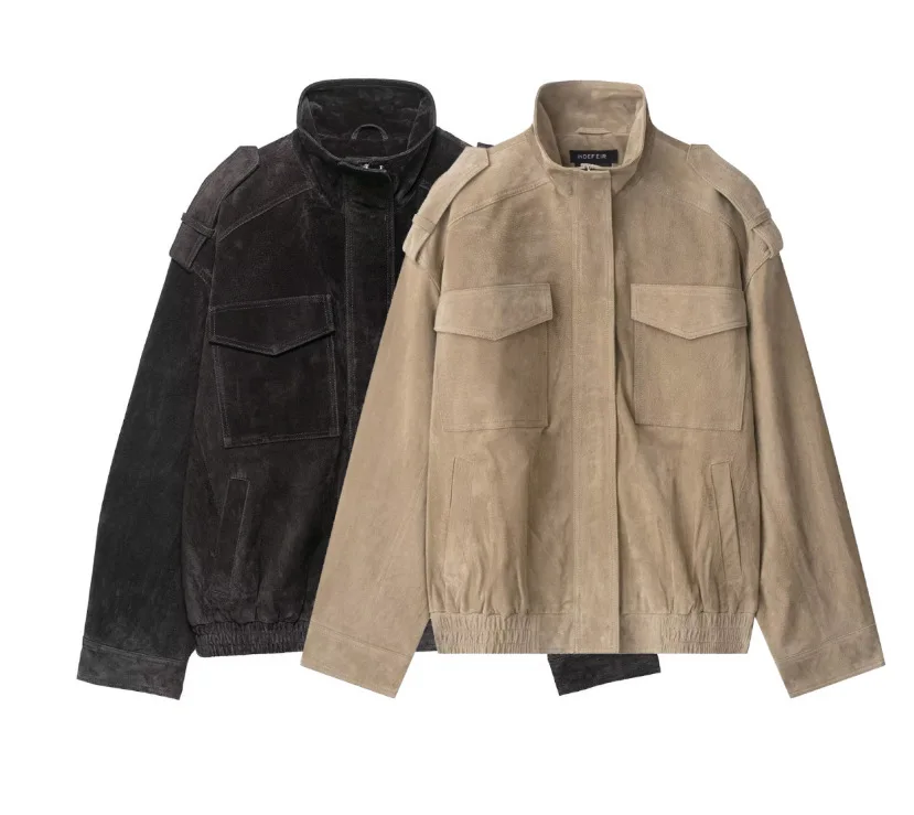 2025 Women's Clothing Fashion Velour-Textured Leather Jacket Women's Jackets Women Clothes Jacket Autumn Winter Jacket for Women
2025 Women's Clothing Fashion Velour-Textured Leather Jacket Women's Jackets Women Clothes Jacket Autumn Winter Jacket for Women