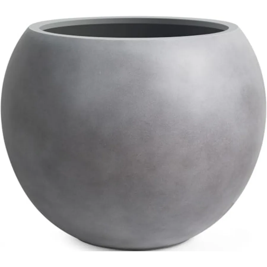 Indoor/Outdoor Large Plant Pot for Home Patio Garden, Fiberstone, Gray, 13.5 H x 17 Dia 12 Pot Opening Round Planter with Drain
Indoor/Outdoor Large Plant Pot for Home Patio Garden, Fiberstone, Gray, 13.5 H x 17 Dia 12 Pot Opening Round Planter with Drain
