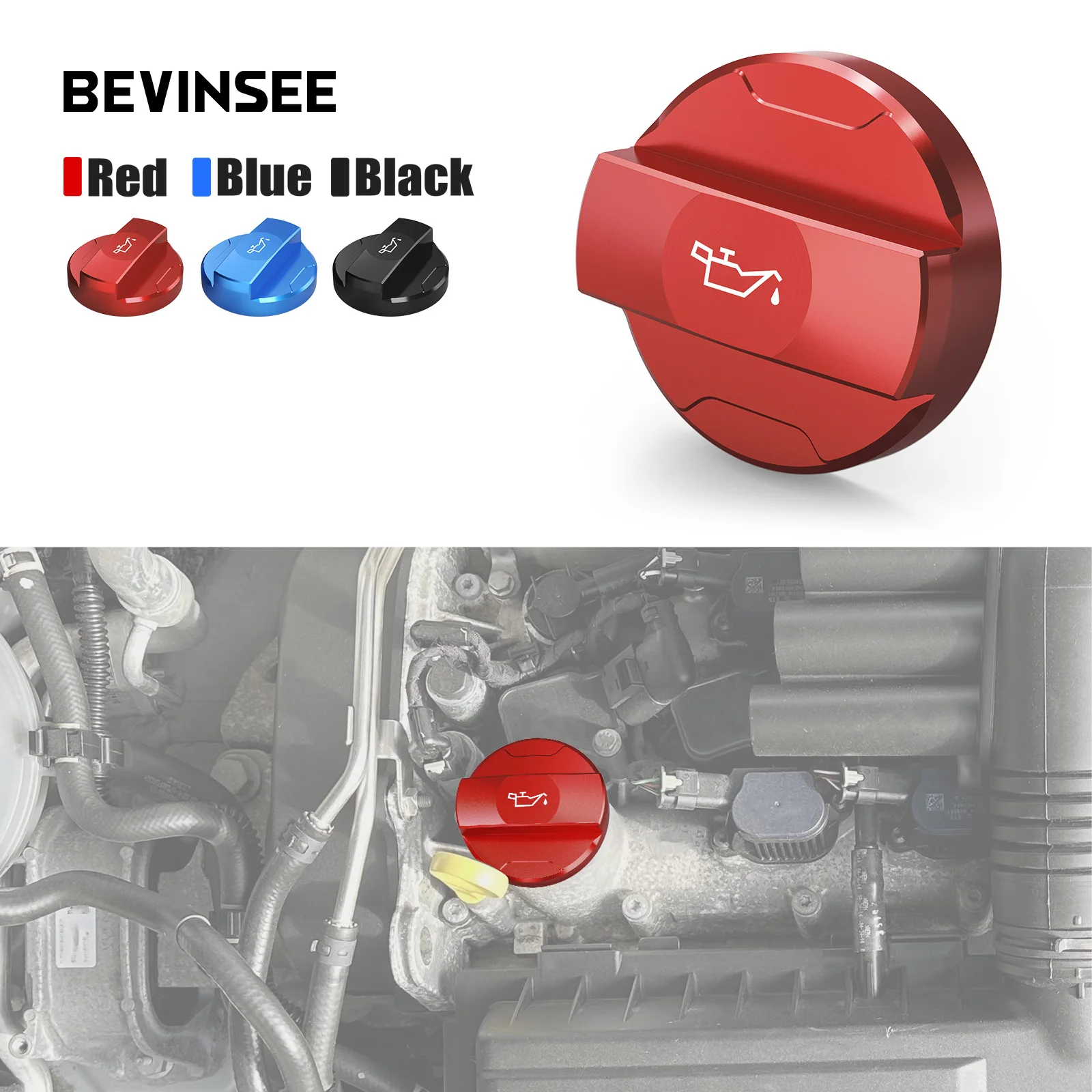 BEVINSEE Oil Filler Cap Cover Aluminum for EA211 Engines, for Audi A3 8V 8Y 8P,for VW for Golf 7/7.5 for Passat B8 for Tiguan II
BEVINSEE Oil Filler Cap Cover Aluminum for EA211 Engines, for Audi A3 8V 8Y 8P,for VW for Golf 7/7.5 for Passat B8 for Tiguan II
