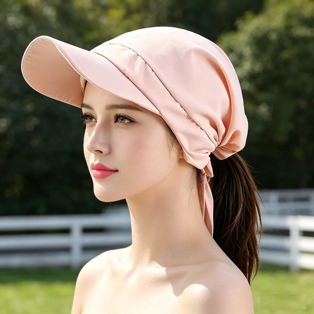 Women Brim Baseball Cap Adjustable Straps Muslim Sun Protection Outdoor Beach Visor Hat Headscarf Headwear Wrap Turbante Mujer
Women Brim Baseball Cap Adjustable Straps Muslim Sun Protection Outdoor Beach Visor Hat Headscarf Headwear Wrap Turbante Mujer