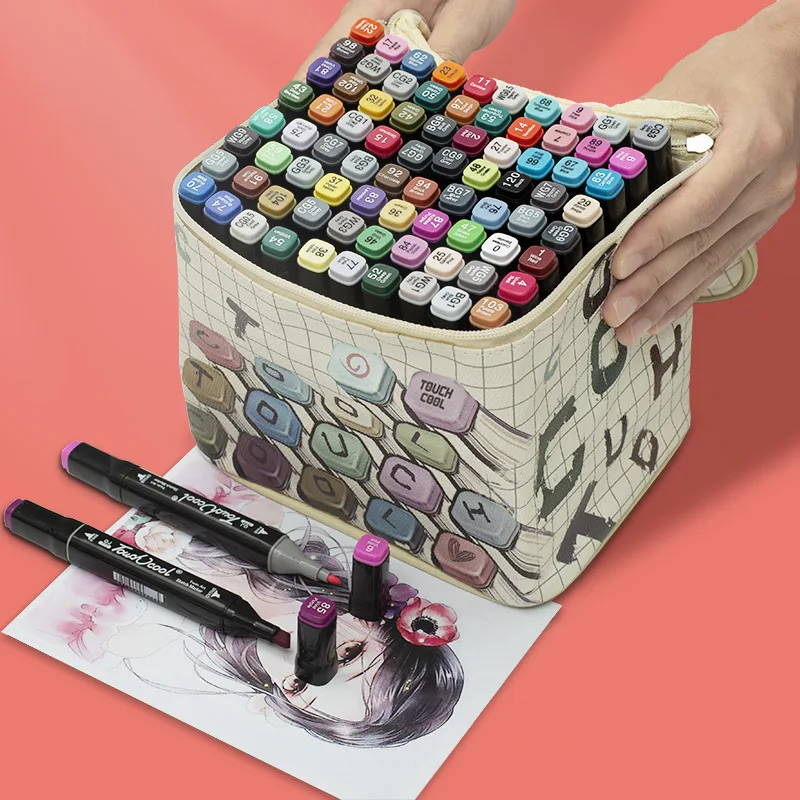 30/80 Color Student Animation Two Styles Double-headed Soft-headed Marker Pen Set Art Design Color Oily Pen Sketch Art Supplies
30/80 Color Student Animation Two Styles Double-headed Soft-headed Marker Pen Set Art Design Color Oily Pen Sketch Art Supplies