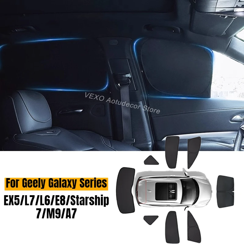 Car Window Sunshades Full Shade for Geely Galaxy EX5 L7 L6 Starship 7 M9 Sun Protection Heat Insulation Privacy Curtain Interior
Car Window Sunshades Full Shade for Geely Galaxy EX5 L7 L6 Starship 7 M9 Sun Protection Heat Insulation Privacy Curtain Interior