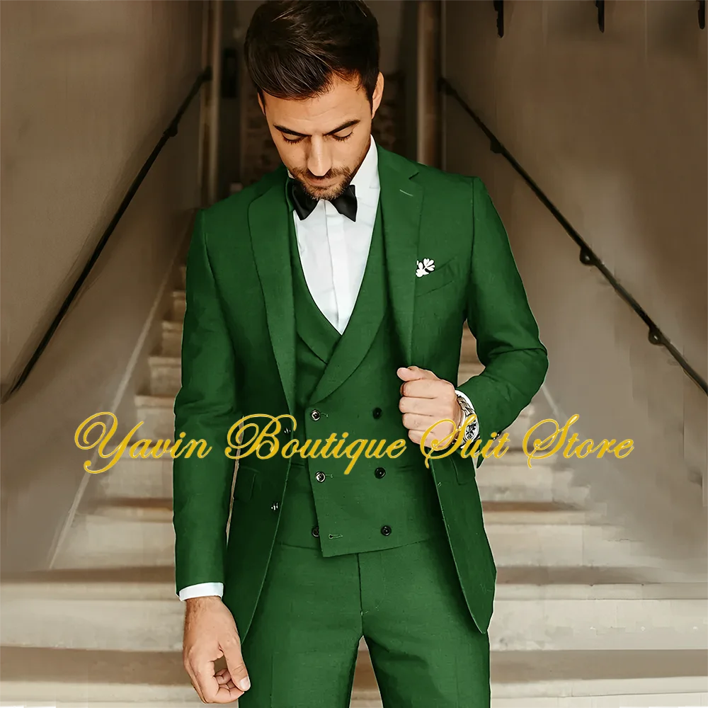 Formal Men's Three-piece Suit Slim Fit Jacket Vest Pants Groom's Wedding Tuxedo Elegant Men Suits Blazers
Formal Men's Three-piece Suit Slim Fit Jacket Vest Pants Groom's Wedding Tuxedo Elegant Men Suits Blazers