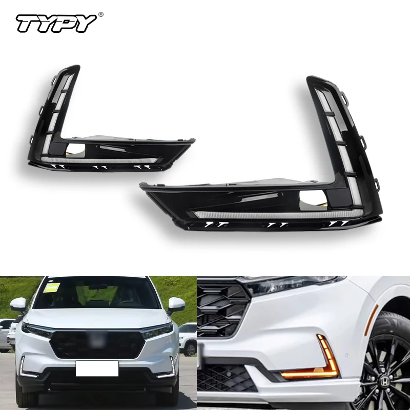 TYPY Car LED Daytime Running Light For Honda CR-V CRV 2023 2024 With Dynamic Turn Signal DRL Daylights Fog Lamp Cover 1 Set
TYPY Car LED Daytime Running Light For Honda CR-V CRV 2023 2024 With Dynamic Turn Signal DRL Daylights Fog Lamp Cover 1 Set