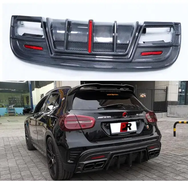 Real Carbon Fiber Rear Bumper Trunk Diffuser Spoiler With Exhaust Tips For Mercedes-Benz X156 GLA45 AMG 2013-2019
Real Carbon Fiber Rear Bumper Trunk Diffuser Spoiler With Exhaust Tips For Mercedes-Benz X156 GLA45 AMG 2013-2019