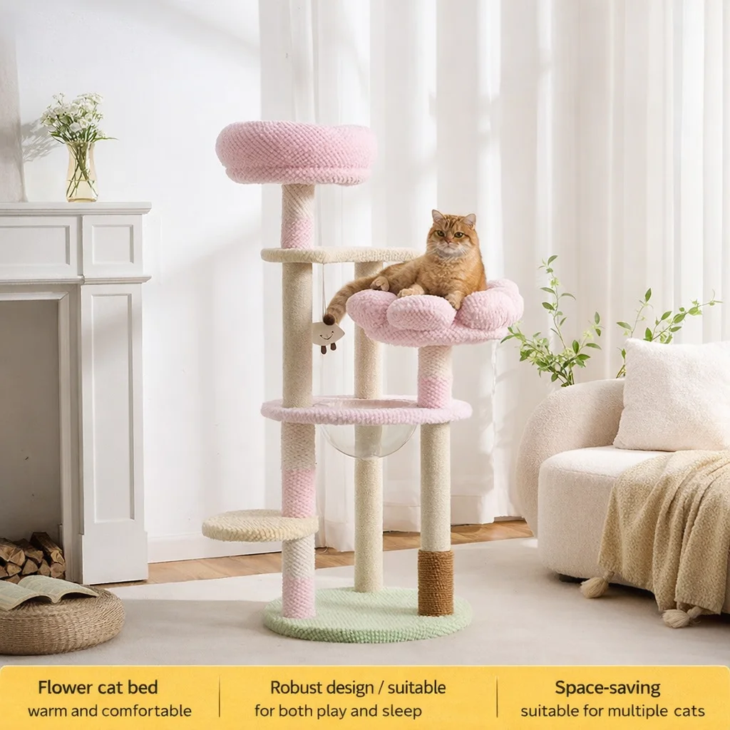 Large Cat Tree with Warm Fleece Bed Scratching Posts and Interactive Toys for Cats Multi Functional Climbing Tower for Winter
Large Cat Tree with Warm Fleece Bed Scratching Posts and Interactive Toys for Cats Multi Functional Climbing Tower for Winter