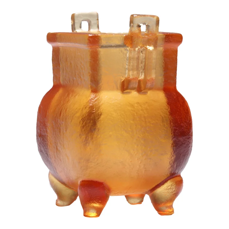 Ancient glazed binaural small burner ceremony incense insert decorative ornament three-legged incense
Ancient glazed binaural small burner ceremony incense insert decorative ornament three-legged incense