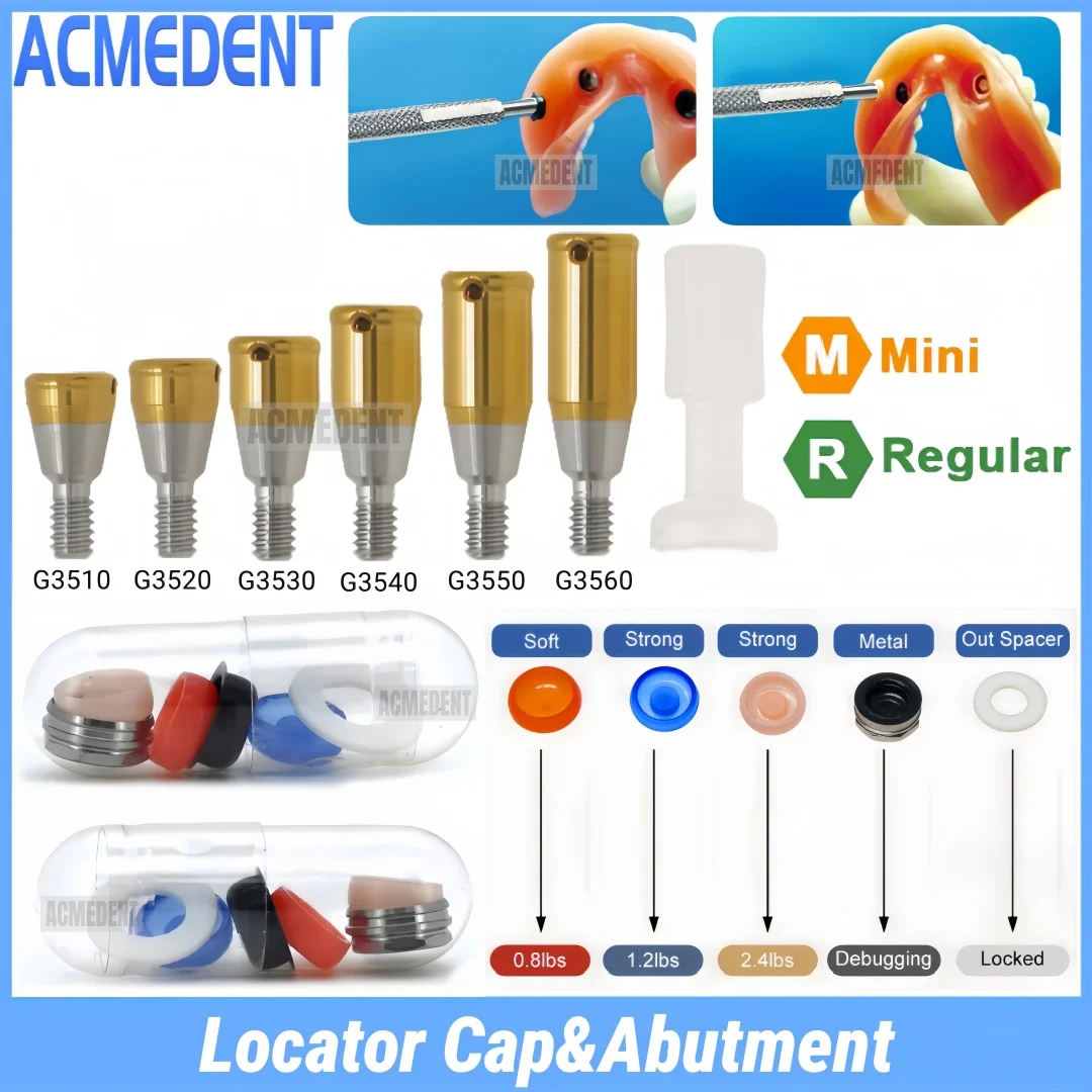 1Kit Dental Retention Caps Locator Abutment Implant Insertion Extraction Overdenture Attachment Mini/Regular Fit OSS-TEM
1Kit Dental Retention Caps Locator Abutment Implant Insertion Extraction Overdenture Attachment Mini/Regular Fit OSS-TEM
