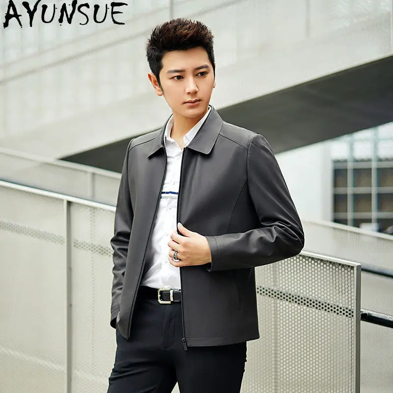 AYUNSUE Genuine Leather Jacket Men Spring Autumn Mens Clothes Business Casual Real Sheepskin Coat New in Coats Jaqueta De Couro
AYUNSUE Genuine Leather Jacket Men Spring Autumn Mens Clothes Business Casual Real Sheepskin Coat New in Coats Jaqueta De Couro