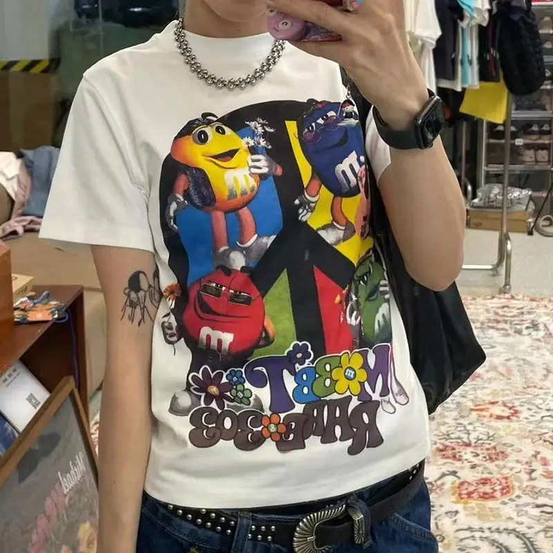 Summer New Fun Cartoon Short Sleeve T-shirt Women's Spicy Girl Y2k Cute Print Tees American Style Fashion High Street Short Top
Summer New Fun Cartoon Short Sleeve T-shirt Women's Spicy Girl Y2k Cute Print Tees American Style Fashion High Street Short Top