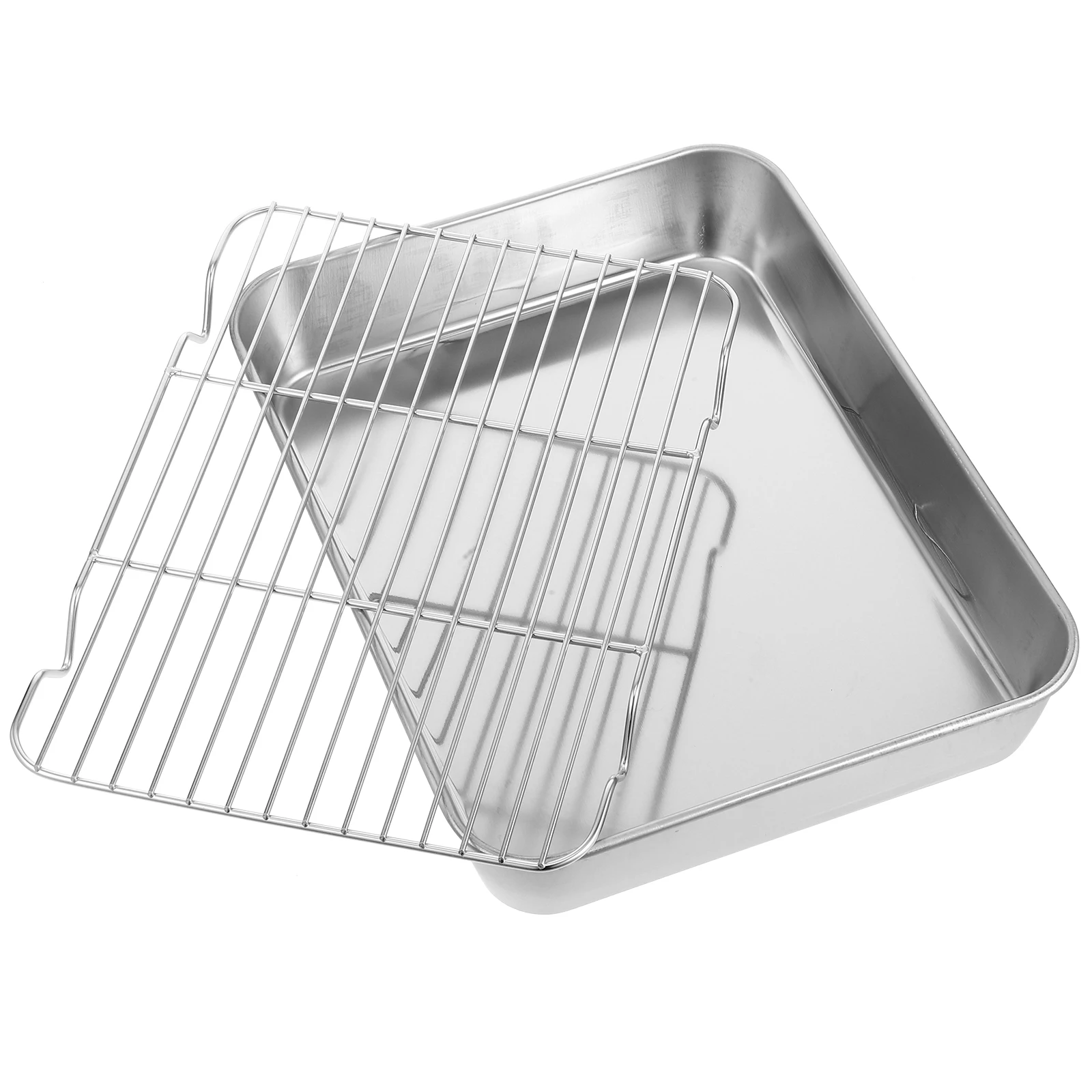 Rectangular Roasting Pan Set Stainless Steel Baking Dish Grill Rack Oven Tray Cooking Barbecue Small Pans
Rectangular Roasting Pan Set Stainless Steel Baking Dish Grill Rack Oven Tray Cooking Barbecue Small Pans