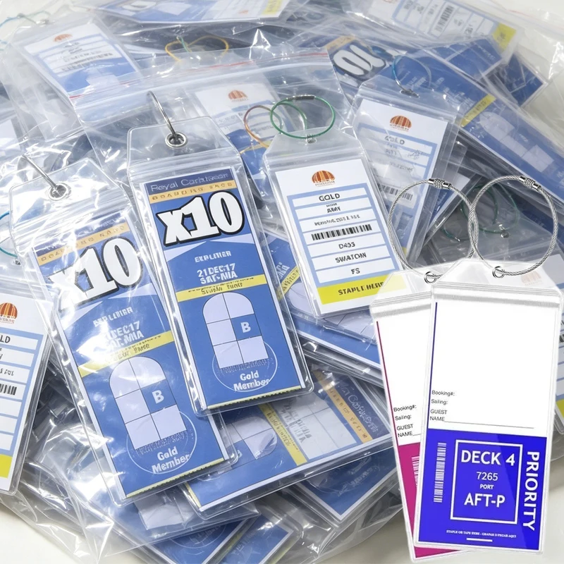 Cruise Ship Label Luggage Label Holder Royal Caribbean and Celebrity Cruise Ship with Zipper Seal and Steel Ring Thick PVC
Cruise Ship Label Luggage Label Holder Royal Caribbean and Celebrity Cruise Ship with Zipper Seal and Steel Ring Thick PVC