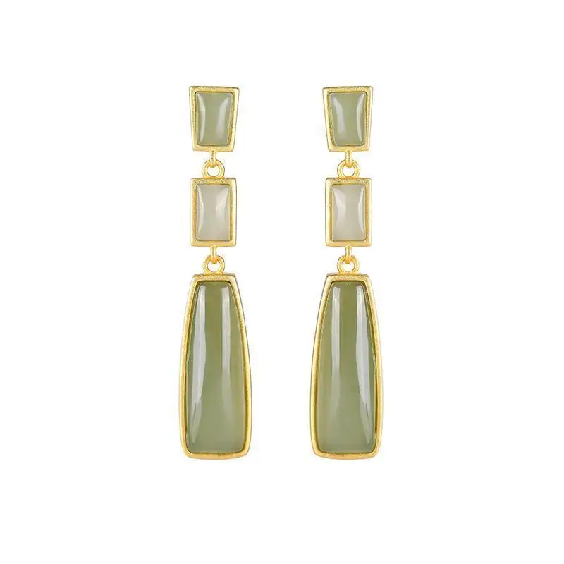 New Jade Earrings for Women Jewelry Fashion Geometry Rectangle Drop Earrings S925 Needle Earring Girl Party Accessories
New Jade Earrings for Women Jewelry Fashion Geometry Rectangle Drop Earrings S925 Needle Earring Girl Party Accessories