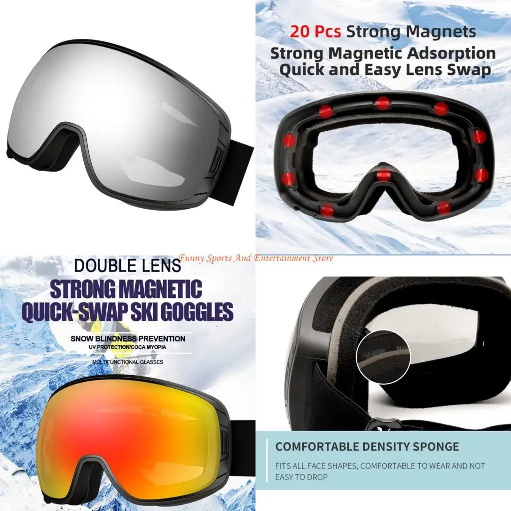 C4DE Replaceable Lens Ski Goggles Spherical Design for Snowboarding Hiking
C4DE Replaceable Lens Ski Goggles Spherical Design for Snowboarding Hiking