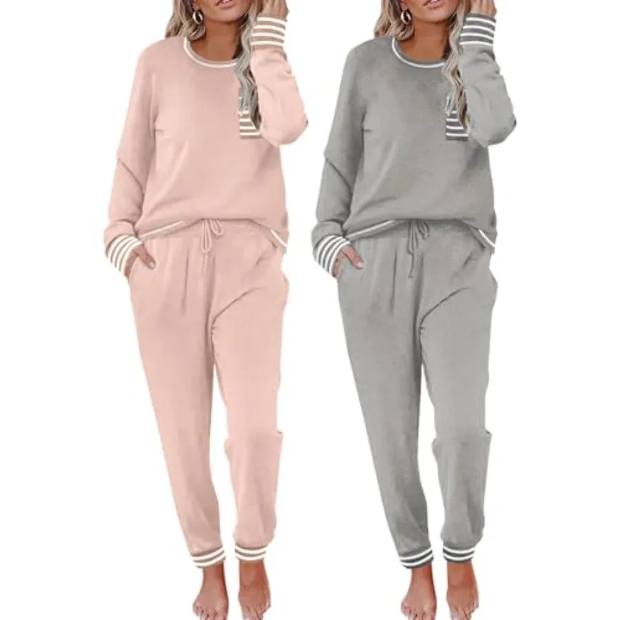 Ekouaer 2 Pack Womens Pajama Sets Long Sleeve Lounge Sets Soft Pj Sleepwear Loungewear
Ekouaer 2 Pack Womens Pajama Sets Long Sleeve Lounge Sets Soft Pj Sleepwear Loungewear