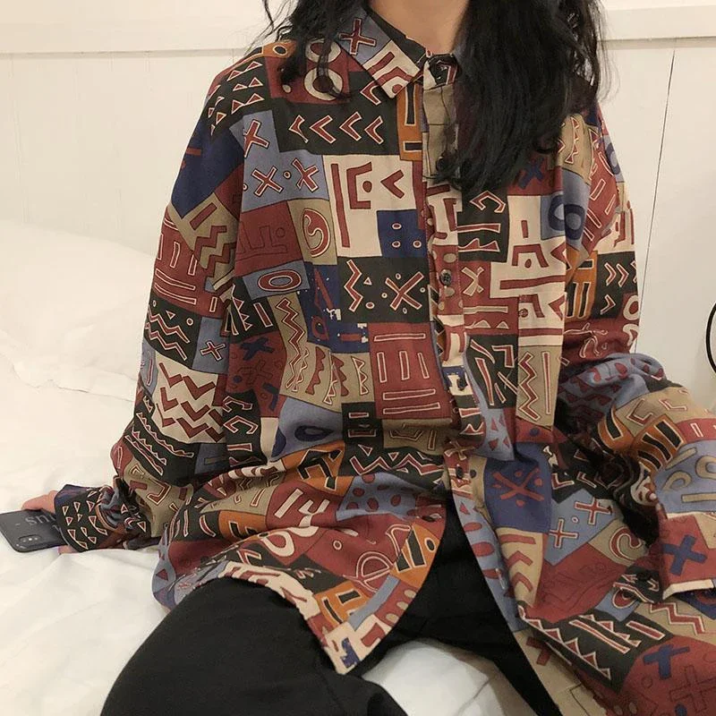 Винтажные модные женские блузки, уличная одежда, большие корейские элегантные рубашки с длинным рукавом, женские повседневные топы с отложным воротником Y2K
Винтажные модные женские блузки, уличная одежда, большие корейские элегантные рубашки с длинным рукавом, женские повседневные топы с отложным воротником Y2K
