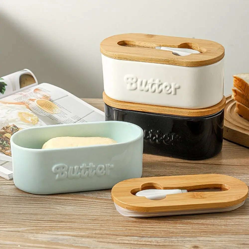 Large Capacity Ceramic Butter Dish Airtight with Bamboo Lid Porcelain Butter Holder Fresh-keeping Butter Storage Box Restaurant
Large Capacity Ceramic Butter Dish Airtight with Bamboo Lid Porcelain Butter Holder Fresh-keeping Butter Storage Box Restaurant