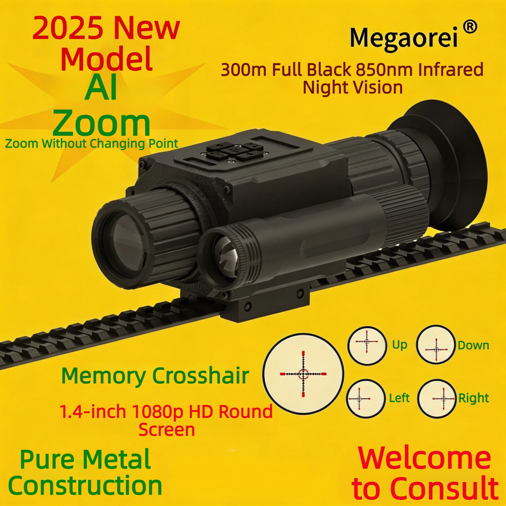 Digital night vision goggles, HD 1080P, 3x-5x zoom infrared monoculars, metal casing, usable day and night,suitable for outdoor
Digital night vision goggles, HD 1080P, 3x-5x zoom infrared monoculars, metal casing, usable day and night,suitable for outdoor