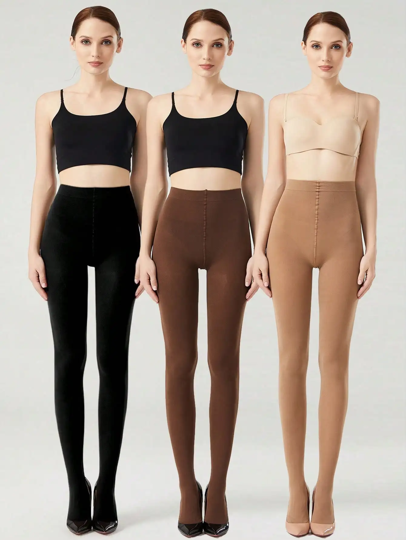 Women's 120D High-Waist Opaque Tights in Black, Brown, Nude - Soft Stretch Knit
Women's 120D High-Waist Opaque Tights in Black, Brown, Nude - Soft Stretch Knit