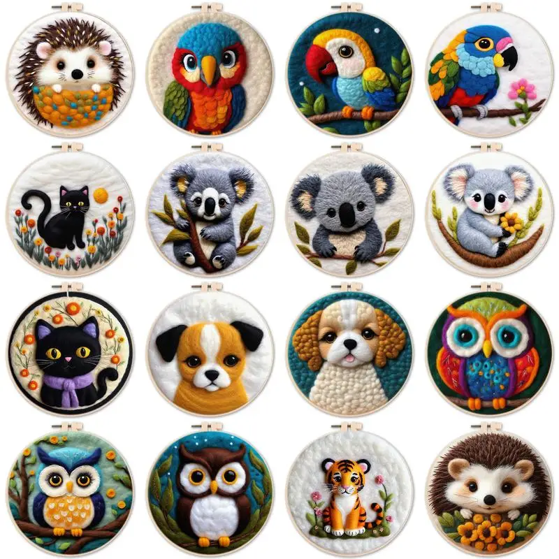SDOYUNO Funny Wool Needle Felt Animal Picture Kit Frame Wool Felting Painting DIY Wool Embroidery Kit Diy Craft Painting Gift
SDOYUNO Funny Wool Needle Felt Animal Picture Kit Frame Wool Felting Painting DIY Wool Embroidery Kit Diy Craft Painting Gift