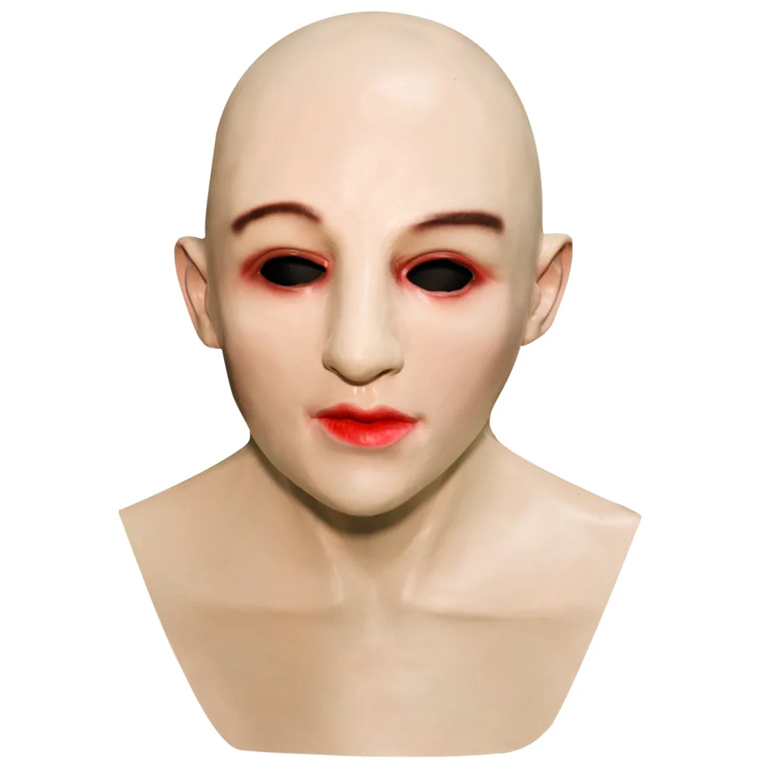 Realistic Women Mask,Halloween Face Cover Visible Latex Headgear Head Cover Novelty Costume Party Prop
Realistic Women Mask,Halloween Face Cover Visible Latex Headgear Head Cover Novelty Costume Party Prop